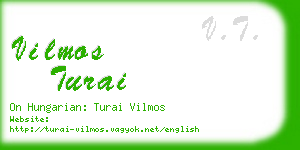 vilmos turai business card